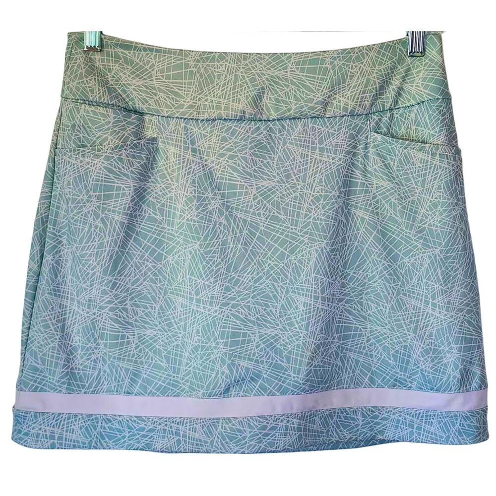 Adidas Activewear Workout Hiking Green White Skirt with shorts Medium